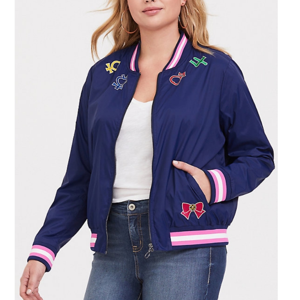 6X Torrid Sailor Moon Bomber Patch Jacket - NEW
